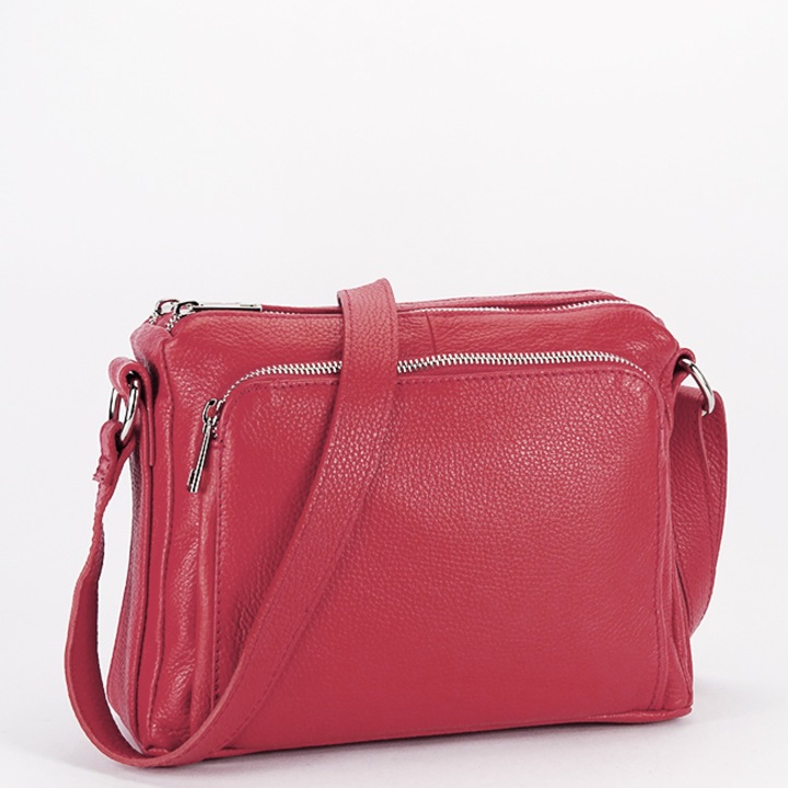 Piros valódi bőr táska B-8981 124 Piros