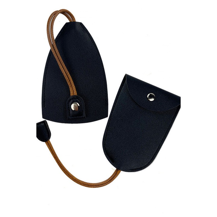 Set brelocuri din piele, 2 stiluri, Negru