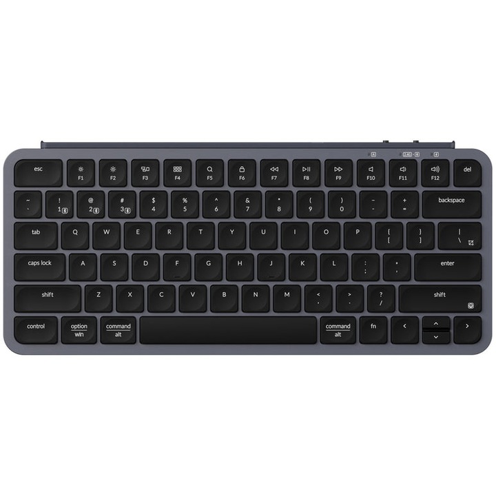 Безжична механична клавиатура Keychron B1 Pro, Ultra-Slim, US оформление, 2.4GHz/Bluetooth, автономност на батерията 1200h, телефон/таблет/PC/Mac, Space Gray