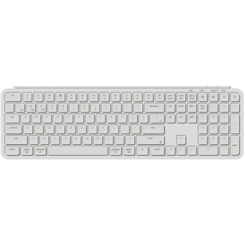 Tastatura mecanica wireless Keychron B6 Pro, Ultra-Slim, ANSI Layout, 2.4GHz/Bluetooth, autonomie baterie 1200h, telefon/tableta/PC/Mac, Ivory White