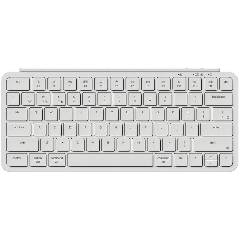 Tastatura wireless Keychron B1 Pro, Ultra-Slim, US layout, 2.4GHz/Bluetooth, autonomie baterie 1200h, telefon/tableta/PC/Mac, Ivory White
