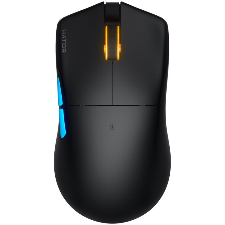 Безжична геймърска мишка Hator Pulsar 3 PRO, 30K DPI, оптичен сензор PixArt PAW 3950, превключвател HATOR Optical 100M, страничен превключвател Kailh 3M, черен