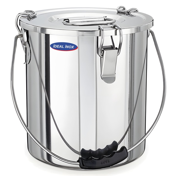 Oala inox IdealInox CLR.35542428 cu 3 cleme, 12.5 l, 24x28cm