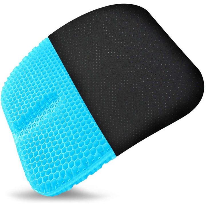 Ортопедична възглавница от мемори пяна с гел, мека, форма на пчелна пита, ергономична, дишащи и ледени декомпресори, подложки за домашен офис
