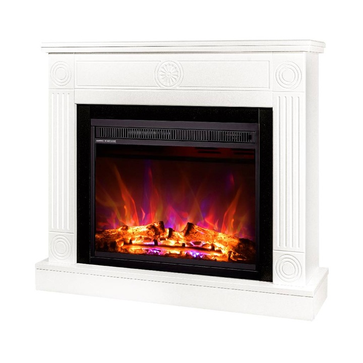 Bonita & Lorance színes 2417 elektromos kandalló, 820x950x270 mm, 1500 W, 2 fűtési fokozat, 3 lángszín, 5 intenzitási fokozat