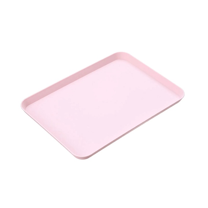 Tava servire dreptunghiulara plastic, multicolor, 21x29.5cm si 24x34cm
