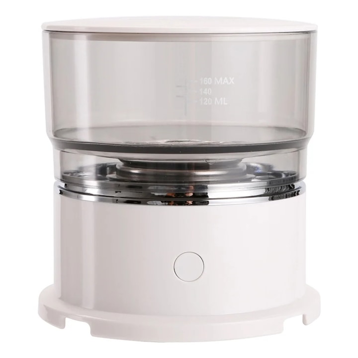 Cafetiera cu picurare portabila 260911BM17829, alimentare 2x AAA, rezervor 160 ml, filtru inox 304, corp ABS, alb