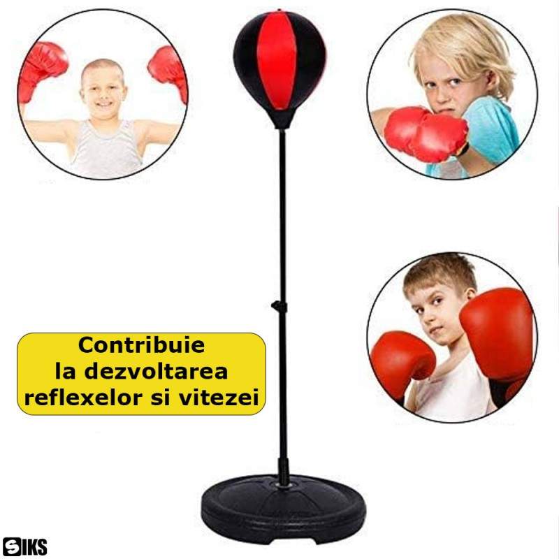 Set Sac De Box SIKS Pentru Copii, Cu Manusi Si Para Box, Inaltime ...