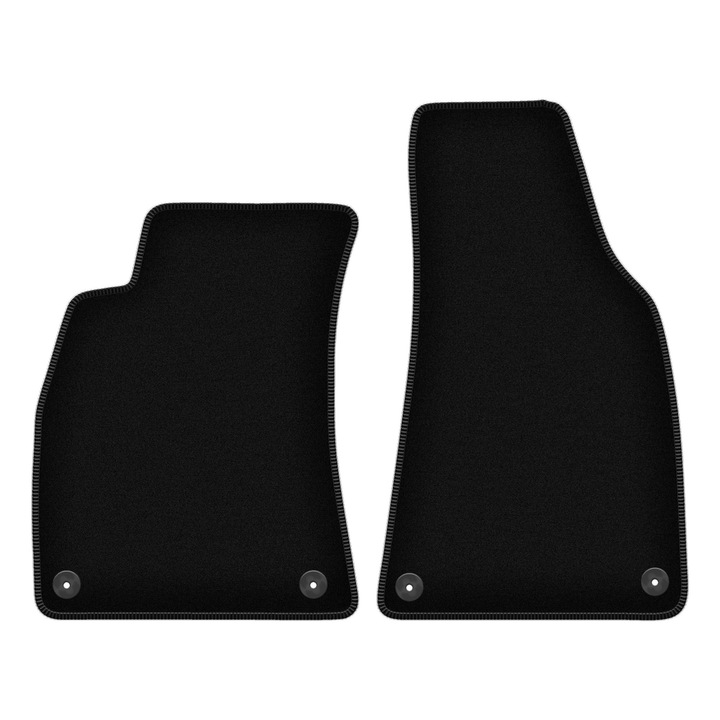 Set BASIC frontale covorase auto, 2 bucati, presuri auto, pentru:: Audi A4 B6 (2001-2004) sedan, break, avant negru
