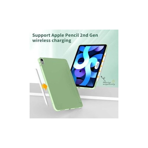 Husa Ultra Slim pentru Apple iPad (A16) 11-inch (2025) / 10.9-inch (2022), Silicon TPU, Smart Cover – Verde Menta