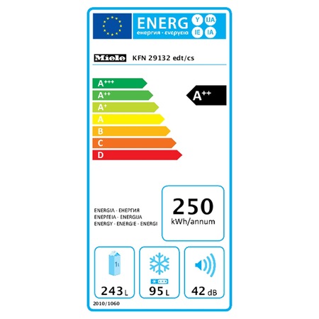 Combina frigorifica Miele KFN 29132, 338 l, Clasa A++, No Frost, H 201 cm, Inox