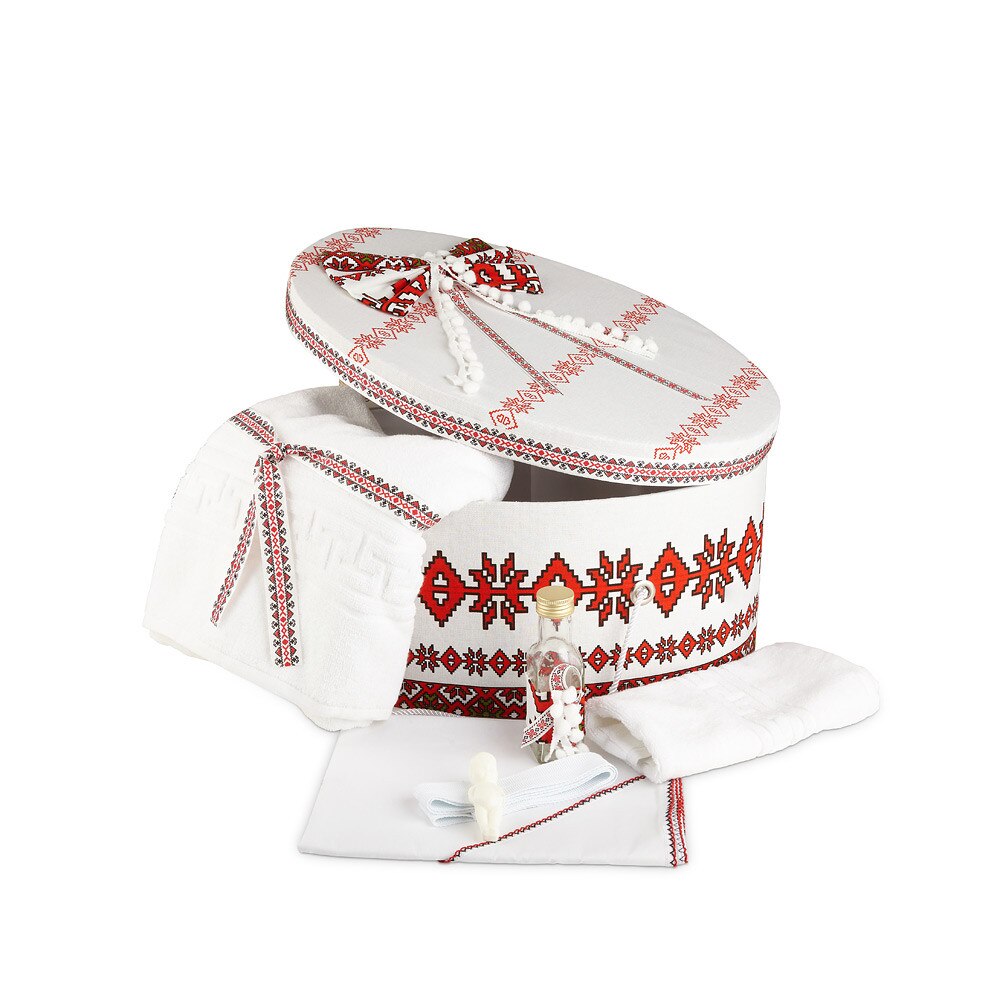 Trusou botez complet si cutie decorata traditional