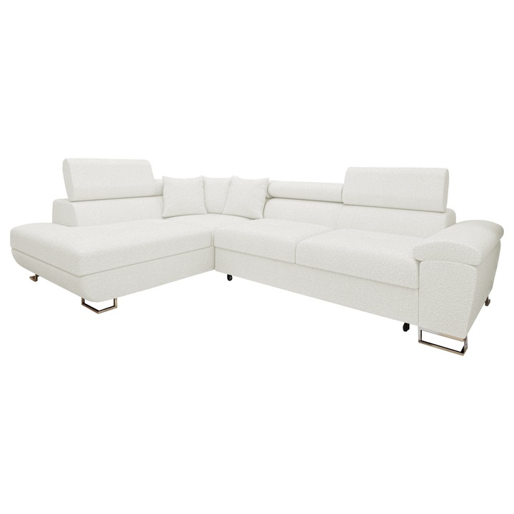 Coltar rabatabil Alvin Premium Stanga, MIRJAN 24, crem, 202x270x71 cm