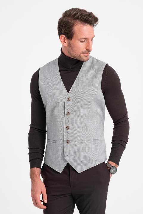 OMBRE, Vesta din amestec de lana, Gri deschis, S