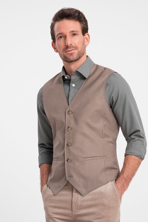 Férfi formális mellény, Ombre, Yingwyn, bézs, M INTL