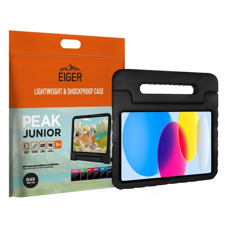 Eiger Peak Junior Case kompatibilis iPad 10,9 hüvelykes (10. generációs) fekete