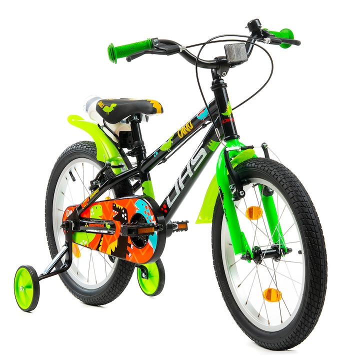 Детски велосипед Dino Dino на DHS - 18 инча, черен