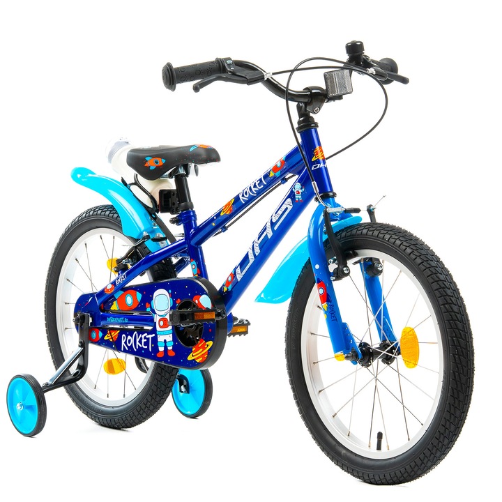 Bicicleta Copii DHS Rocket - 18 Inch, Albastru