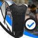 Хидратираща раница RETOO ActiveFit 2L, резервоар за вода със силиконова тръба, лек и дишащ полиестерен материал, 4 отделения, регулируеми презрамки, идеален за колоездене, бягане, туризъм, къмпинг, 45x23x1,5 см, черен