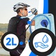 Хидратираща раница RETOO ActiveFit 2L, резервоар за вода със силиконова тръба, лек и дишащ полиестерен материал, 4 отделения, регулируеми презрамки, идеален за колоездене, бягане, туризъм, къмпинг, 45x23x1,5 см, черен