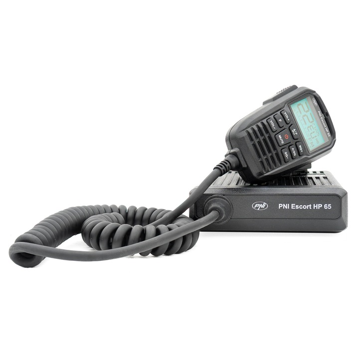 CB радиостанция PNI Escort HP 65 ASQ, multi-norm, Noise Blanker, ASQ, adjustable SQ, 12 V - 24 V, щепсел за запалка включен