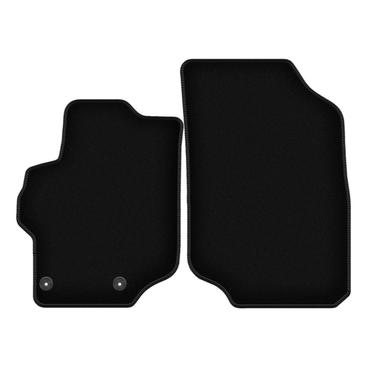 Set BASIC frontale covorase auto, 2 bucati, presuri auto, pentru:: Peugeot 301 (2012-) sedan negru