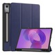 Husa tabletă Gigapack, tip stand, aspect piele, flip activ, deschidere laterală, trifold, suport de birou, suport pentru stylus, albastru închis, compatibil cu: Lenovo Idea Tab Pro, TB373FU, WIFI