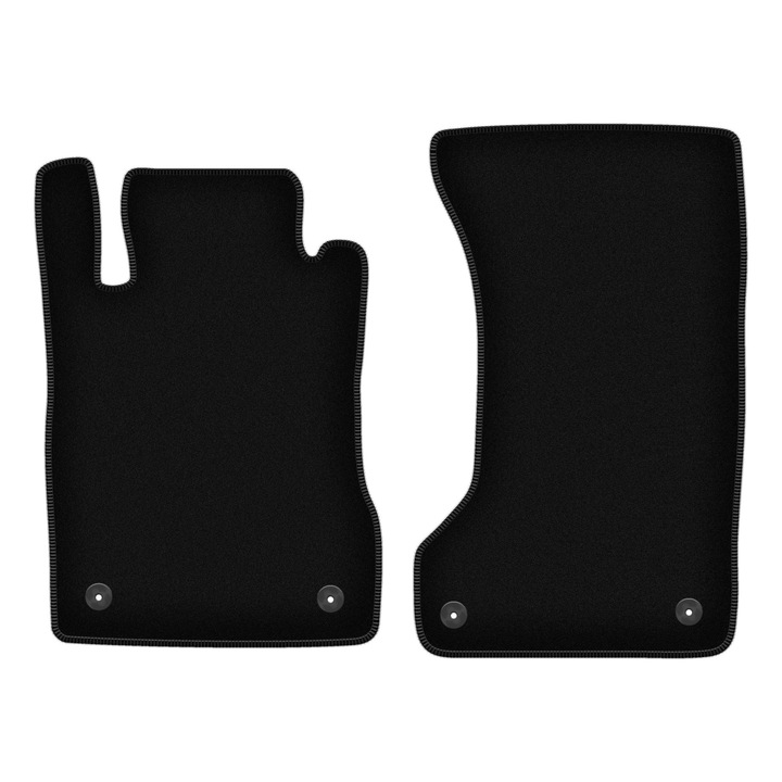 Set BASIC frontale covorase auto, 2 bucati, presuri auto, pentru:: Mercedes W211 4Matic (2003-2009) berlina, break negru