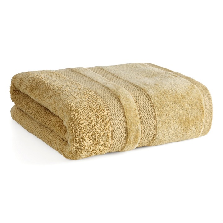 Prosop de baie Eurofirany Porto 500g/m² galben mustar 70x140cm