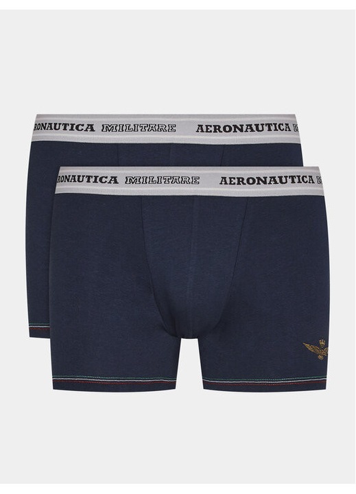 Set 2 boxeri barbati, Aeronautica Militare, 303094980, Bumbac, Albastru, Albastru