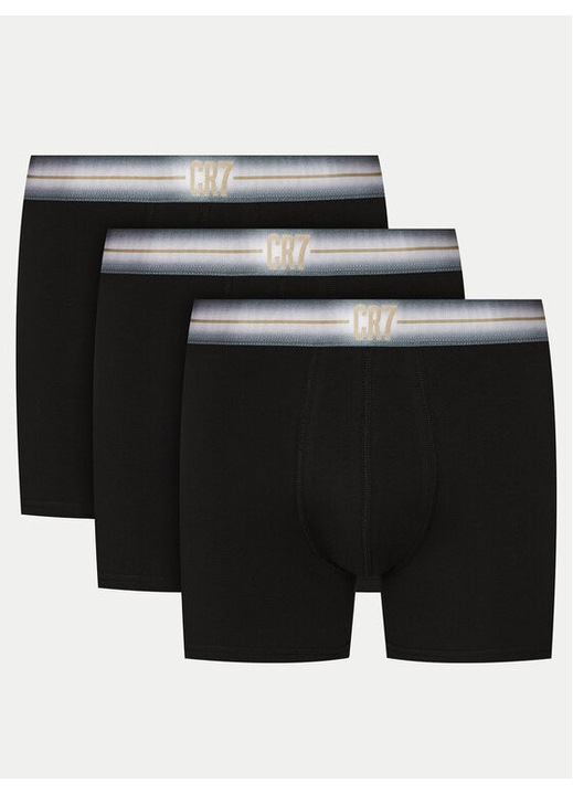 Set 3 boxeri barbati, Cristiano Ronaldo, 304775109, Bumbac, M INTL, Negru