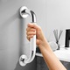 Bara de sprijin de baie, bare de sustinere pentru dus, maner de siguranta pentru dus puternic, maner antiderapant pentru cada, 304 otel inoxidabil, 40cm, design antiderapant, montare pe perete, argintiu