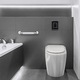 Bara de sprijin de baie, bare de sustinere pentru dus, maner de siguranta pentru dus puternic, maner antiderapant pentru cada, 304 otel inoxidabil, 40cm, design antiderapant, montare pe perete, argintiu