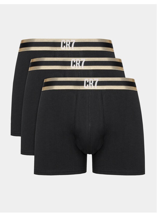 Set 3 boxeri barbati, Cristiano Ronaldo, 302869183, Bumbac, Negru, Negru