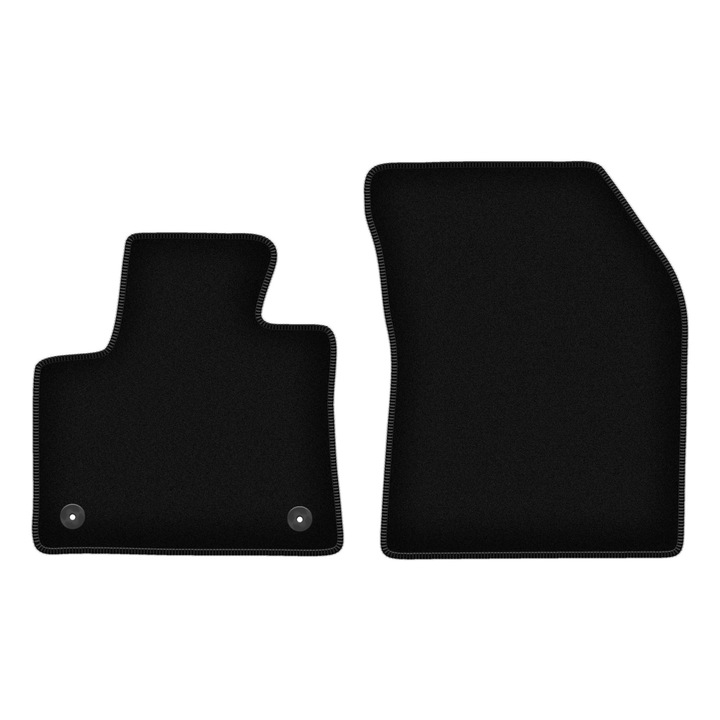 Set BASIC frontale covorase auto, 2 bucati, presuri auto, pentru:: Peugeot 3008 II (2016-) crossover negru