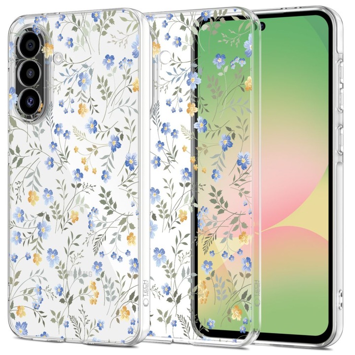 Калъф TECH-PROTECT Flexair, съвместим с Samsung Galaxy A56 5G Spring Flowers