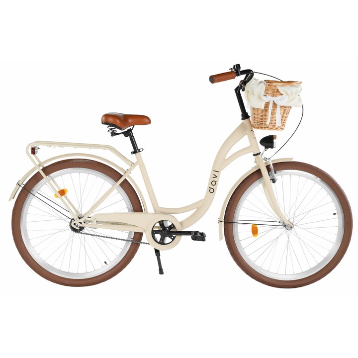 Дамски велосипед Davi Lila 1 скорост, 26", 155-180 см, Кафяв
