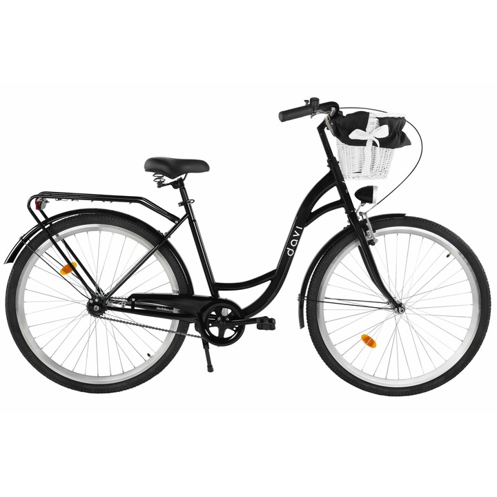 Дамски велосипед Davi Lila, 1 скорост, 28", 160-185 см, Черен