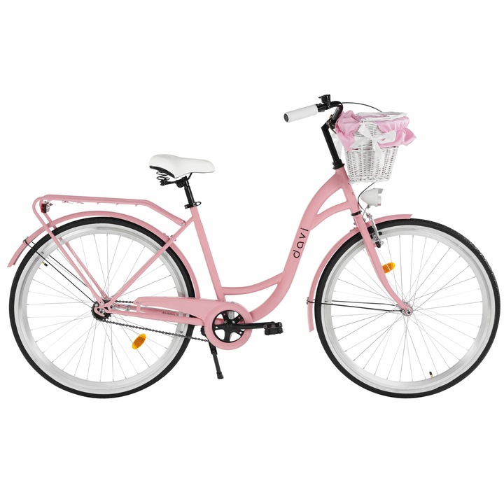 Дамски велосипед Davi Lila 1 скорост, 28", 160-185 см, Розов/Черен