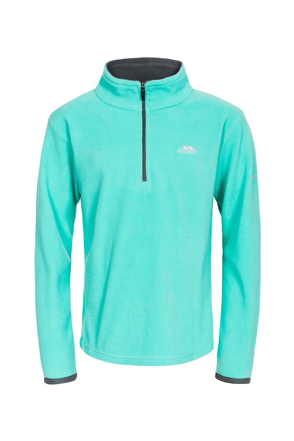 Trespass, Bluza sport din material fleece cu fermoar scurt Sybil, Albastru aqua