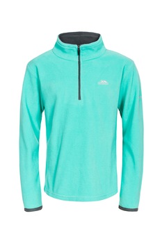 Trespass, Bluza sport din material fleece cu fermoar scurt Sybil, Albastru aqua Trespass, Bluza sport din material fleece cu fermoar scurt Sybil, Albastru aqua