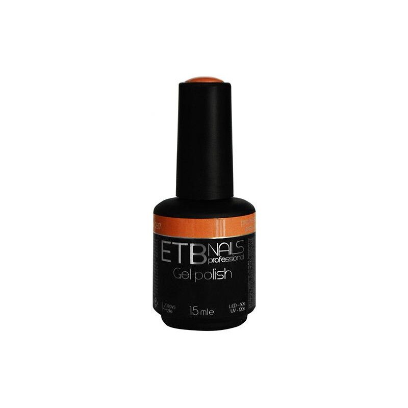 Gel de unghii permanent ETB Nails Gel Polish Vivid Orange 15ml