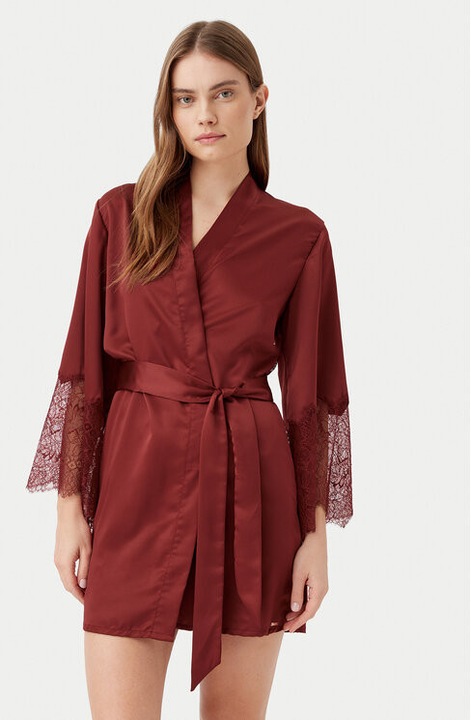 Дамски халат, Hunkemoller, 304958236, Полиестер, Черен, Черен