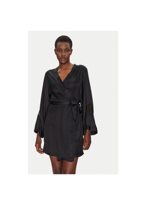 Дамски халат, Chantelle, 304888168, Модал/Вискоза, Черен, Черен