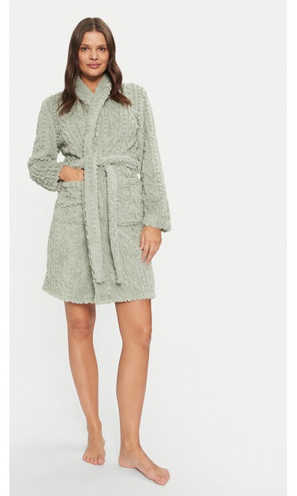 Дамски халат, Selmark, 304525278, Полиестер, Зелен, Зелен