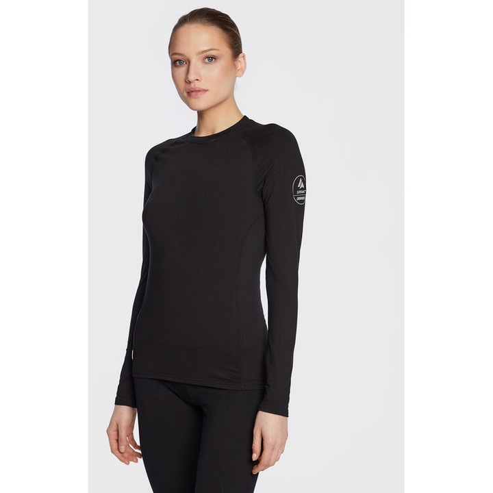 Surfanic női thermo felső, 209692662, Poliészter, Fekete, Fekete
