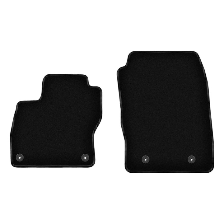 Set BASIC frontale covorase auto, 2 bucati, presuri auto, pentru:: Ford Focus MK3 FL (2017-2020) sedan, break, hatchback negru