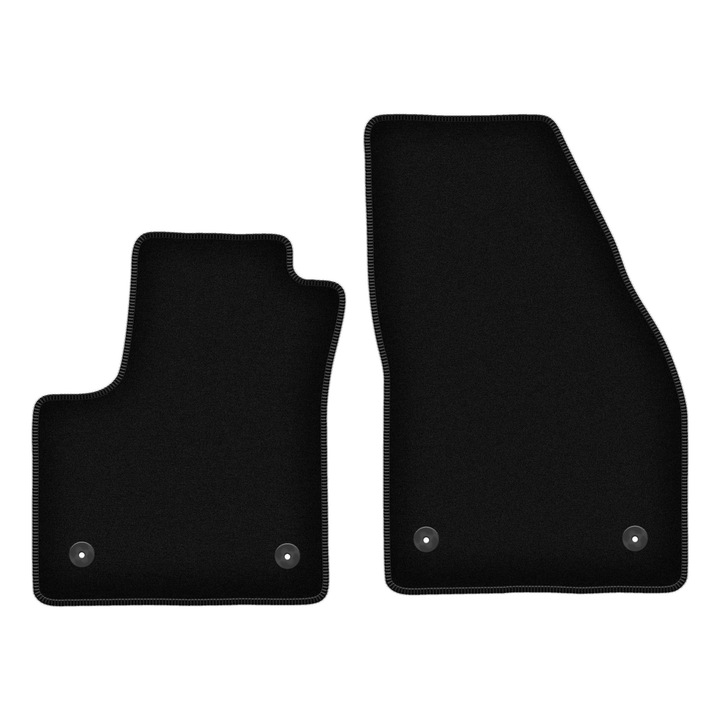 Set BASIC frontale covorase auto, 2 bucati, presuri auto, pentru:: Opel Meriva B (2010-2017) minivan negru