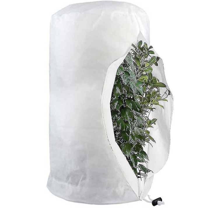 Покривало за защита на растения, за многократна употреба, с връзка, 120x180см, бял, комплект големи покривала от нетъкан текстил