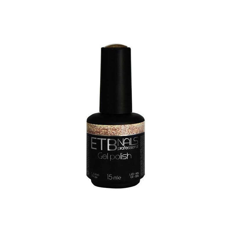 Gel de unghii permanent ETB Nails Gel Polish Glitter Sun 15ml